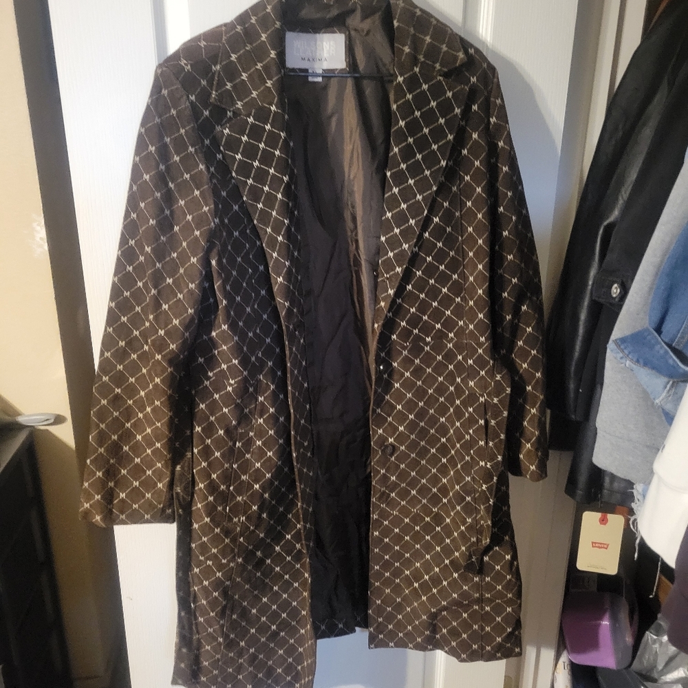 Genuine Wilsons Leather Suede Long Belted Jacket